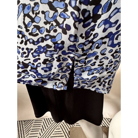 Dana Buchman Sleeveless Blue Animal Print Blouse M - Picture 7 of 16